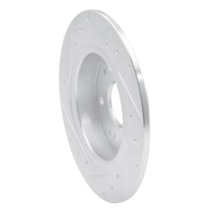 Honda CR-Z Brake Rotor (1) - Rear Right - R1 Concepts - Drilled & Slotted - Silver - 2016